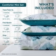 thumbnail image 5 of Regency Heights Full/Queen Comforter Sets, 3 Pieces Reversible Floral Bedding Sets, Cozy Botanical Flowers Seersucker Comforter Bed Set with Pillow Sham, Sage/Teal, 5 of 7