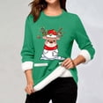 thumbnail image 2 of WEAIXIMIUNG Sweatshirts Courts pour Femmes Grande Taille Pull Thermique à Manches Longues Col Rond avec Poche, 2 of 5