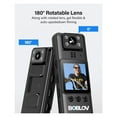 thumbnail image 2 of A23 Infrared Night Vision Mini Camera 1080P 180 Rotating Len Video Recorder Small Camcorder Police BodyCam Magnetic Clips ,Ultra HD, 2 of 5