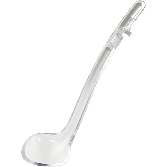 Winco 8-1/2" Ladle, 3/4oz, Clear, PC, Curve