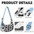 thumbnail image 2 of Classic Black and White Cow Print Crossbody Handbag for Women, Rustic Farmhouse Shoulder Tote, Lightweight Water-Resistant Hobo Purse with Cute Country Style Cartoon Design, 2 of 5