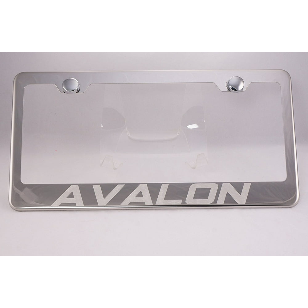 Toyota Avalon Laser Engraved Chrome License Plate Frame with Caps, By