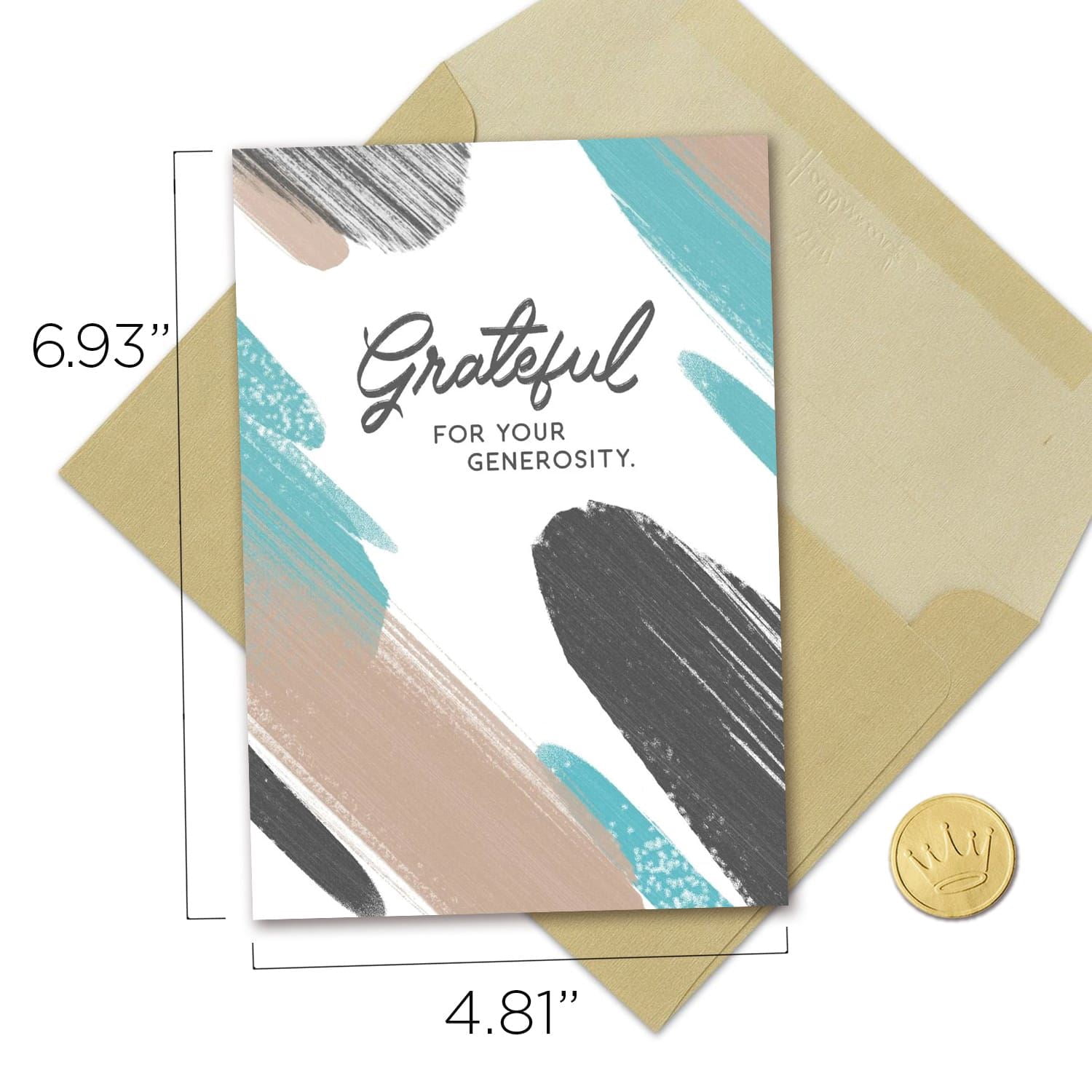Hallmark Business Bulk Donation Thank You Cards (Grateful for Generosity), 25 ct.