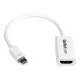 thumbnail image 1 of StarTech.com Mini DisplayPort to HDMI 4K Audio / Video Converter - mDP 1.2 to HDMI Active Adapter for MacBook Pro/Air - 4K @ 30Hz - White (MDP2HD4KSW) - Adapter - Mini DisplayPort male to HDMI female - 5.9 in - white - active, 4K30Hz (3840 x 2160) support, 1 of 5