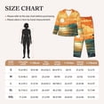 thumbnail image 4 of Haiem Tropical Sunset Paradise Pattern Women’s Long-sleeve Sleepwear,Sleepwear Set,2-piece Loungewear Set,Soft PJs Comfy Nightwear with Pockets-Small, 4 of 7