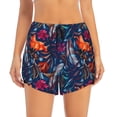 thumbnail image 2 of Goofa Tropical Flower Printed Women 2 in 1 Running Shorts,Quick Dry Athletic Workout Shorts,High Waisted Athletic Shorts with Liner Pockets-X-Large, 2 of 9