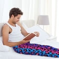 thumbnail image 5 of Naloa Leopard Neon Rainbow Gradient Pajama Pants Men, PJ Bottoms, Sleep & Lounge Pants-Large, 5 of 6