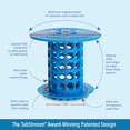 thumbnail image 4 of TubShroom Revolutionary Tub Drain Protector Hair Catcher/Strainer/Snare, Blue, 4 of 6
