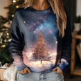 thumbnail image 6 of Futezty Women Christmas Tree Sweatshirt 3D Print Graphic Xmas Sweaters Crewneck Long Sleeve Shirt Pullover, 6 of 7