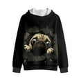 thumbnail image 5 of Xoenoiee 3D Pug Dog Print Fleece Zip Hoodies Sweatshirt for Teen Boys Long Sleeve Activewear Kids Pullover Hoody Sweatshirts with Pockets for Fall/Spring Clothing Vacation Sports, XL, 5 of 7