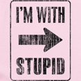 thumbnail image 2 of CafePress - Vintage I'm With Stupid [R] Infant Bodysuit - Baby Light Bodysuit, Size Newborn - 24 Months, 2 of 4