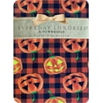 thumbnail image 2 of Newbridge Halloween Jack O Lantern Gingham 60 x 84 inch Oval Vinyl Flannel Backed Tablecloth, 2 of 8