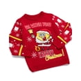 thumbnail image 2 of SpongeBob SquarePants Chandail de Noël Rouge pour Garçons, 2 of 7