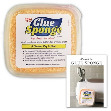Glue Sponge: Clear Craft Mess-Free Adhesive for Paper Art Projects and How-To-Use (Best Glue To Use For Rhinestones On Shoes)