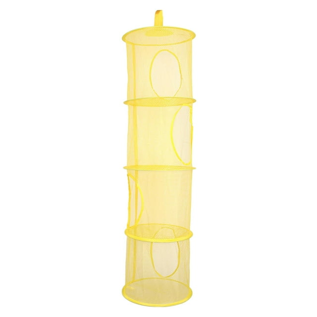 Organizador de Almacenamiento Baoblaze Amarillo Organizador colgante 4 compartimentos