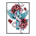 thumbnail image 3 of Cuadros Decorativos Punto de cruz parcial de 14 quilates rosa con cuentas bricolaje hilo de algodón artes de costura JShteea Nuevos Originales, 3 of 9