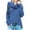 Blue, variant on Women's Turtleneck Sweaters 2024 Fall Chunky Long Sleeve Blouses Asymmetric Knit Pullover Loose Fashion Tops