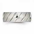 thumbnail image 3 of White Stainless Steel Ring Band Wedding Polished diamond-cut, 3 of 6