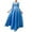 Blue, variant on Fesfesfes Women Gowns V Neck Half Sleeve Solid Sequins Hight Split Long Sleeve Party Long Cocktail Dress