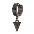 thumbnail image 3 of Pendientes con clip para la oreja para hombre, modernos pendientes de acero de titanio negro para mujer, 3 of 5