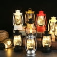 thumbnail image 2 of Visland Black Vintage Battery Operated Outdoor Hanging Lanterns, Warm White LED Flameless, 2 of 6