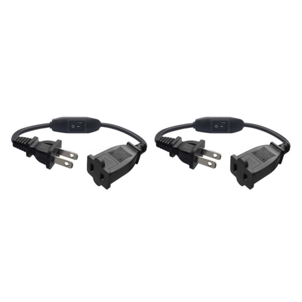 Tholdsy 2 Prong Polarized Extension Cord with Switch for Lamps Power Adapters 2piezas Tipo 1