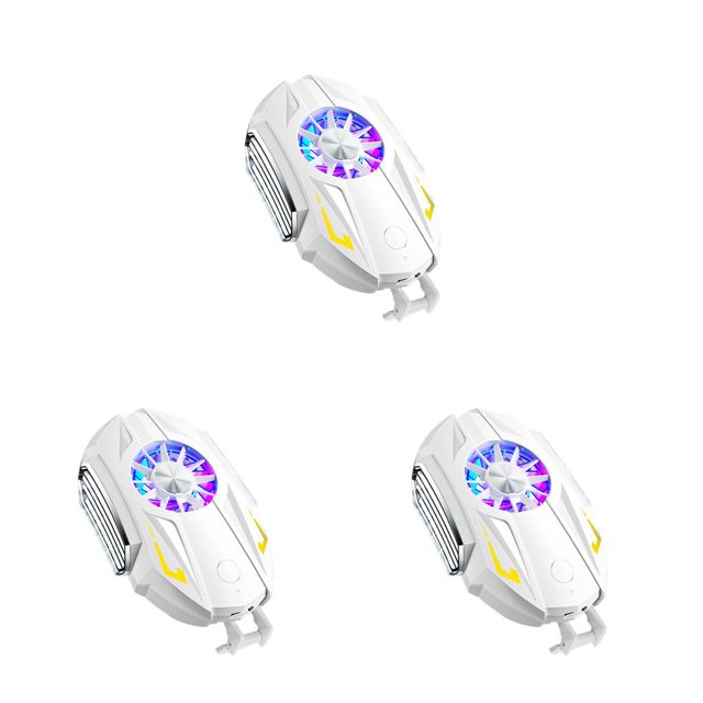 Methold Ventilador de refrigeración para teléfono móvil con luz RGB Radiador portátil 3 engranajes Disipador de calor de disipación de frío de Type1 NO1
