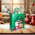 thumbnail image 6 of Green Christmas Gift Bag Portable Gift Bag Christmas Non Woven Bag Shopping Bag Large Size For Holiday Gifts Green Color, 6 of 6