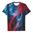 thumbnail image 3 of UPPADA T-Shirts d'Été pour Femmes à Imprimé Graphique, Col Ras du Cou, Décontractés, Manches Courtes, Coupe Ample, Chandails à Enfiler, Mode, Vacances, Plage, Blouses Multicolores, TG, 3 of 4