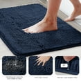 thumbnail image 6 of ZOPZO 3-Piece Bathroom Rug Set, Navy Blue, 17x24、20x24、20x32 Inch, Soft Microfiber Chenille Bath Mats with TPR Backing, Absorbent Mats for Bathroom, 6 of 6