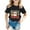 Black, variant on Little Girl's Tshirt Christmas Santa Letter Print Short Sleeved T-Shirt Kids Holiday Party Cozy Casual T Shirt Black,Sized 6-7