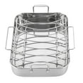 thumbnail image 4 of Autrinix Roasting Pan with Removable Rack, 16.5x12.4 Inches, Heavy Duty Stainless Steel, Ideal for Roasting Turkey, Chicken, Brisket & More, Oven Safe & Easy to Clean, 4 of 11