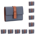 thumbnail image 2 of Sonducket Monedero de cuero para mujer, tríptico de repuesto, Color sólido, elegante tarjetero, compartimento para efectivo, carpeta de fotos, Azul 10piezas, 2 of 6