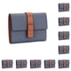 thumbnail image 2 of Monedero de cuero Qarigey para mujer Rectangular cierre triple con cremallera Azul 10piezas, 2 of 6