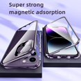 thumbnail image 2 of Metal Magnetic Case Compatible With Iphone 14 Pro Max/14 Pro, Double Sided Hd Tempered Glass Cover With Lens Protector, 2 of 5