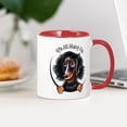 thumbnail image 3 of CafePress - Dachshund Longhair B/T IAAM Mug - 11 oz Ceramic Mug - Novelty Coffee Tea Cup, 3 of 4