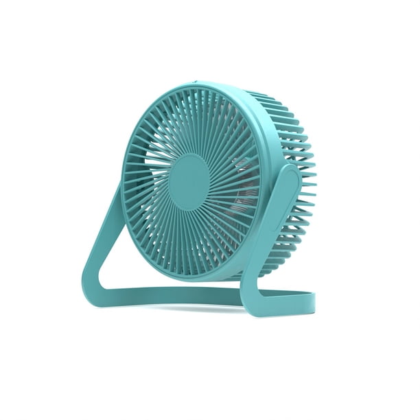 Ventilador de escritorio Billuyoard USB giratorio portátil de refrigeración azul