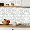thumbnail image 5 of Peel and Stick Wallpaper Contact Paper Damask baroque style Graphic ornate for fabric packaging Self Adhesive and Removable 24in x 118in, 5 of 8