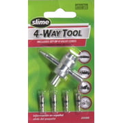 Slime 4-Way Valve Tool with 4 Replacement Valve Cores - 20088