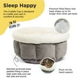 thumbnail image 2 of Best Friends by Sheri Cuddle Cup Ilan Cozy Microfiber Cat and Dog Bed in Standard Gray, 2 of 6