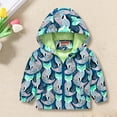 thumbnail image 2 of Coerni Kids Boys' Hooded Cartoon Dinosaur Jacket Windbreaker Outerwear Jackets Cute Sweatshirts Zipper Poncho Tops Streetwear, 2 of 9