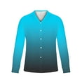 thumbnail image 3 of zfhfof Men's Gradient Shirt Slim Fit Long Sleeve Casual Button Down Dress Shirts Formal Business Work Shirts, 3 of 5