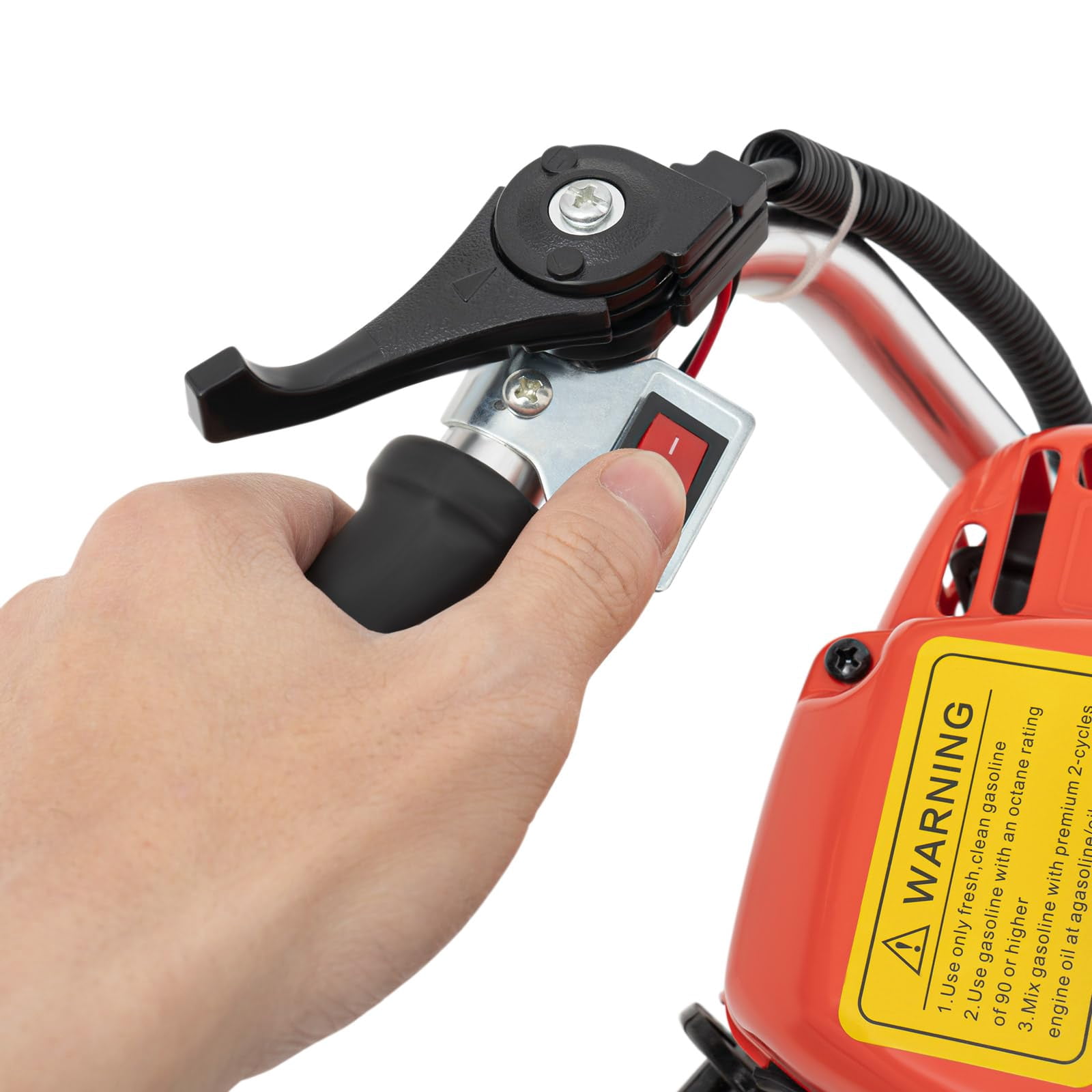 Miumaeov 22.5CC Gas Hedge Trimmer, 24" Single-Sided Blade Gas Powered Hedge Trimmer, Gas Hedge Trimmers 2 Cycle Handheld, Gas Trimmer for Garden Bushes