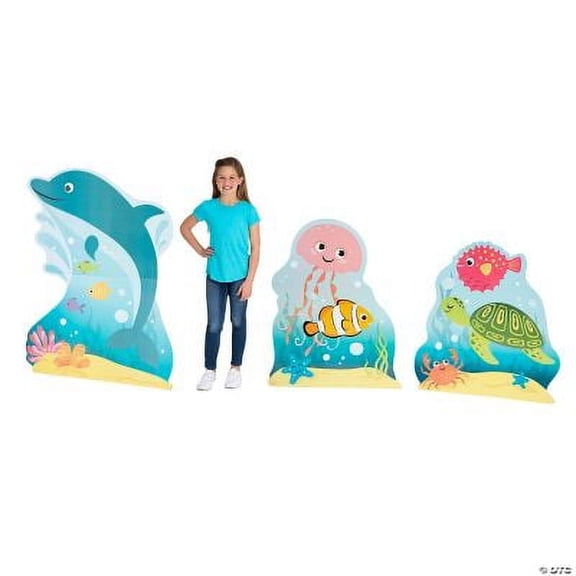 Under the Sea Stand-Ups, Birthday, Party Decor, 3 Pieces