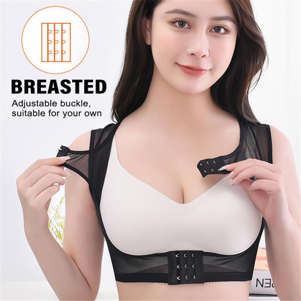 As Seen On TV Chic Shaper Perfect Posture Chest Brace Up for Women  Shapewear Tops Breast Support Bra Top- White Medium (Size 36-38)