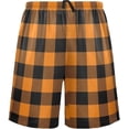 thumbnail image 2 of GZHJMY Buffalo Plaid Pajama Pants Short for Men, Lounge Pants Lightweight Men Pajama Bottoms with Drawstring Pockets, Christmas New Year Birthday Gifts, Large, 2 of 7