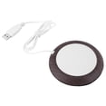 thumbnail image 1 of Chauffe-tasse à café, USB Grain de bois chauffe-tasse chaleur boisson tasse tapis bureau thé tasse à café coussin chauffant pour bureau à domicile(Dark Wooden Grain), 1 of 14