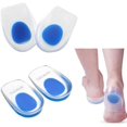 thumbnail image 1 of 2 Pairs Gel Heel Pads Silicone Heel Cushion Insoles for Achilles Tendon Pain Relief Tendonitis, Size 40-46, 1 of 4
