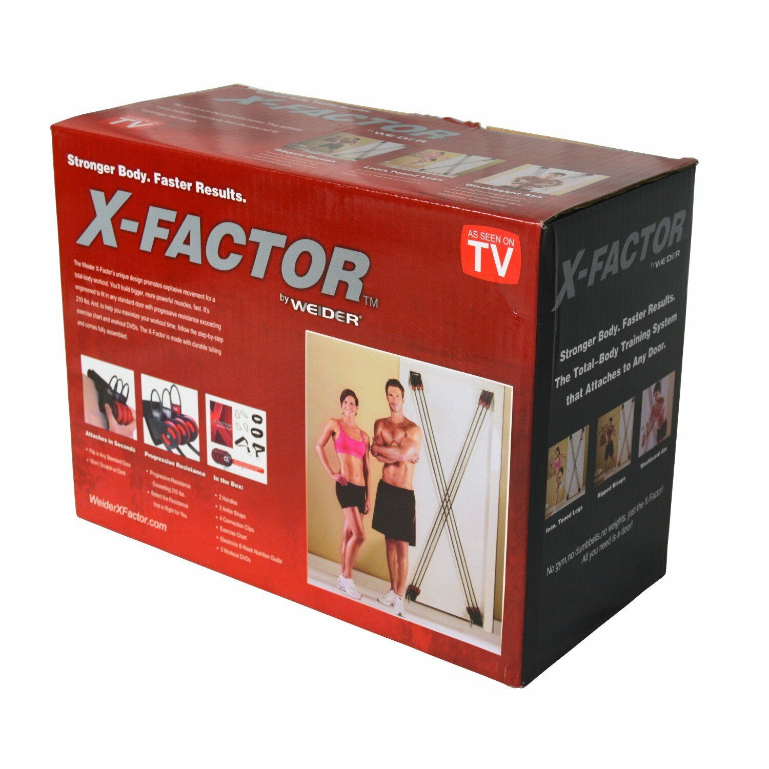 X-Factor TM Door Gym Full Body Total Workout System with Resistance Band Exercise - Innovative Home Fitness Solution for a New Level of Exercise Success