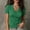 Green, variant on Womens Wrap Top Deep V Neck Short Sleeve Womens Tops Loose Fit Ruched Top Cross Wrap Tops For Women Pink L